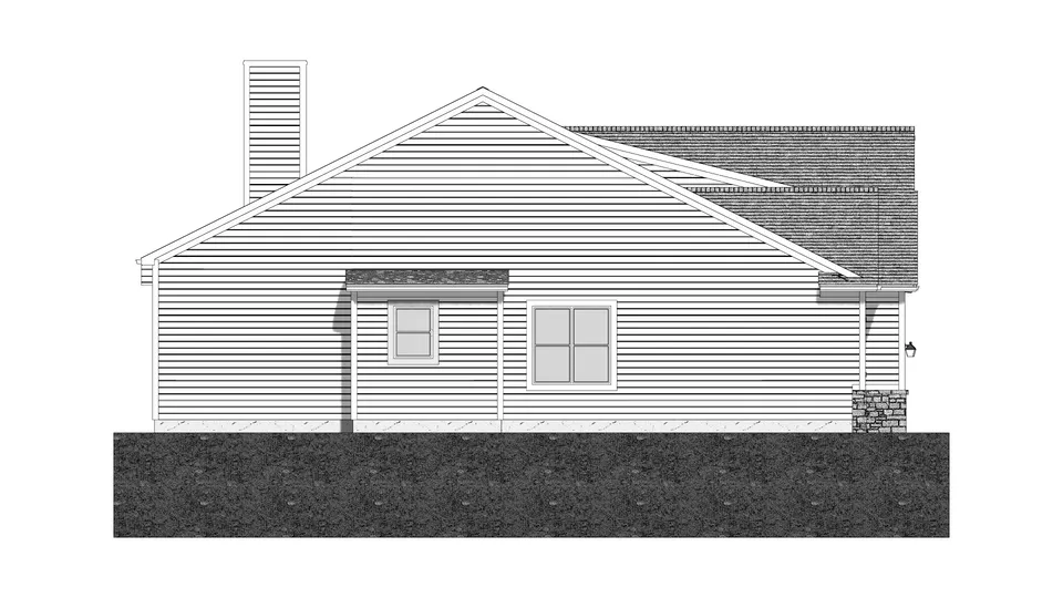 The Mackenzie house plan, exterior view 4